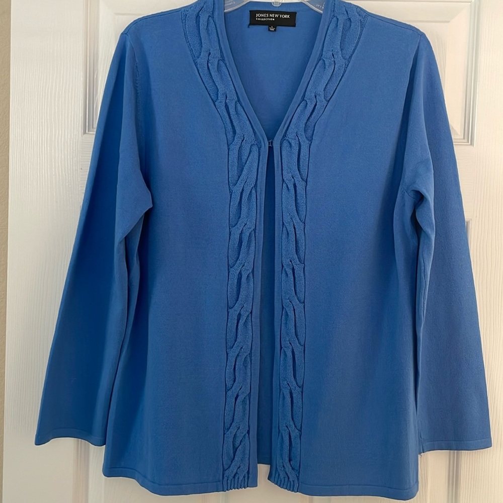 🌸JONES NEW YORK OPEN FRONT CARDIGAN IN BLUE COLOR